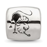 Sterling Silver Reflections Leo Zodiac Antiqued Bead view 3