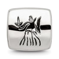 Sterling Silver Reflections Virgo Zodiac Antiqued Bead view 3