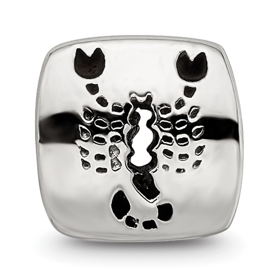 Sterling Silver Reflections Scorpio Zodiac Antiqued Bead