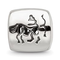 Sterling Silver Reflections Sagittarius Zodiac Antiqued Bead view 3