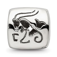 Sterling Silver Reflections Capricorn Zodiac Antiqued Bead view 3