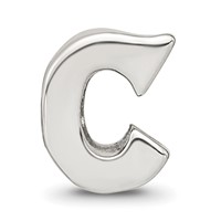 Sterling Silver Reflections Letter C Bead view 3