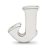 Sterling Silver Reflections Letter J Bead view 3