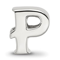 Sterling Silver Reflections Letter P Bead view 3