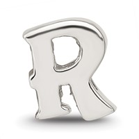 Sterling Silver Reflections Letter R Bead view 3