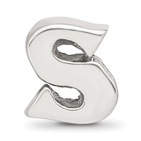 Sterling Silver Reflections Letter S Bead view 3