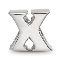 Sterling Silver Reflections Letter X Bead view 3