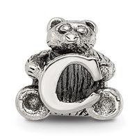 Sterling Silver Reflections Kids Letter C Bead view 3