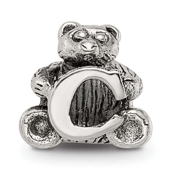 Sterling Silver Reflections Kids Letter C Bead