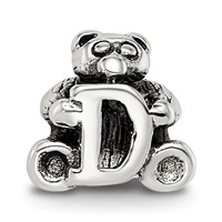 Sterling Silver Reflections Kids Letter D Bead view 3