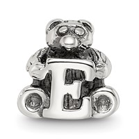 Sterling Silver Reflections Kids Letter E Bead view 3