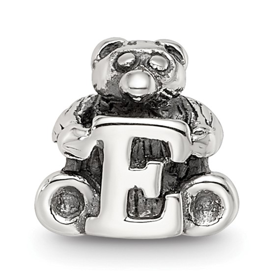 Sterling Silver Reflections Kids Letter E Bead