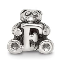 Sterling Silver Reflections Kids Letter F Bead view 3