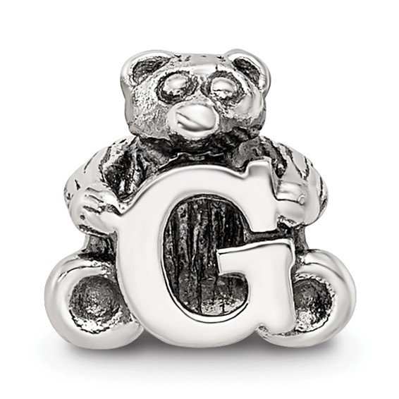 Sterling Silver Reflections Kids Letter G Bead