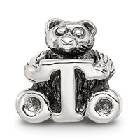 Sterling Silver Reflections Kids Letter T Bead view 3