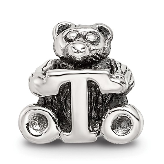 Sterling Silver Reflections Kids Letter T Bead