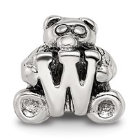 Sterling Silver Reflections Kids Letter W Bead view 3