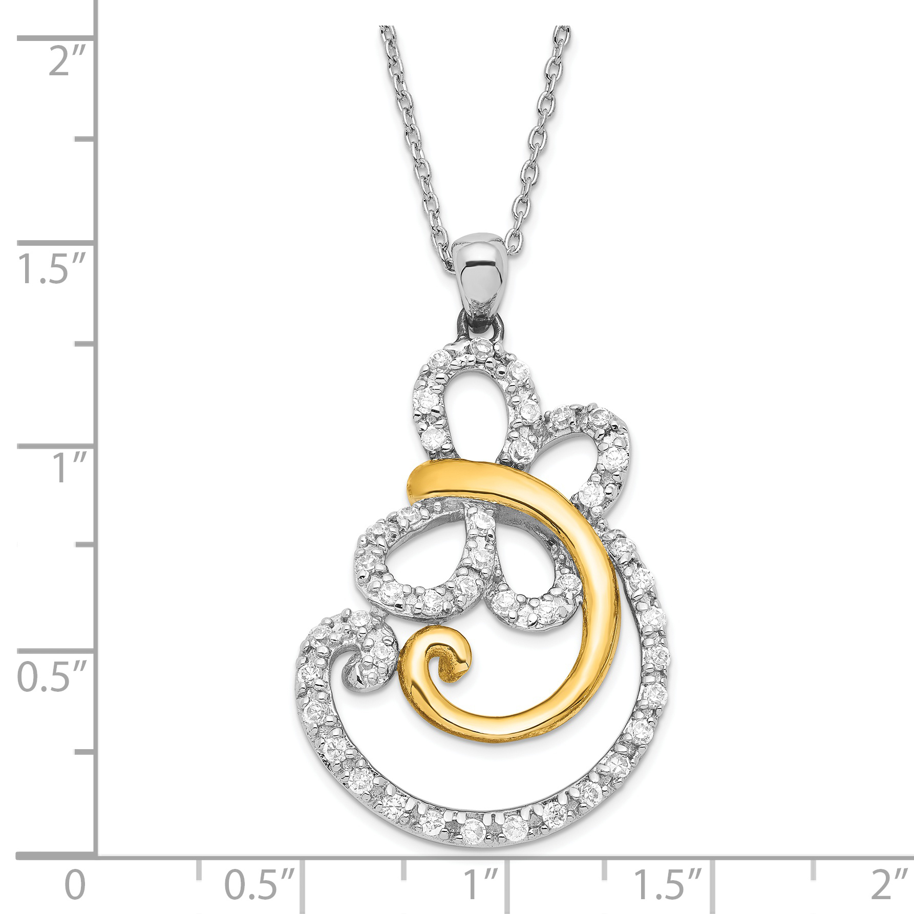 Jewelry Best Seller Sterling Silver /& Gold-plated June CZ Birthstone Key 18in Necklace