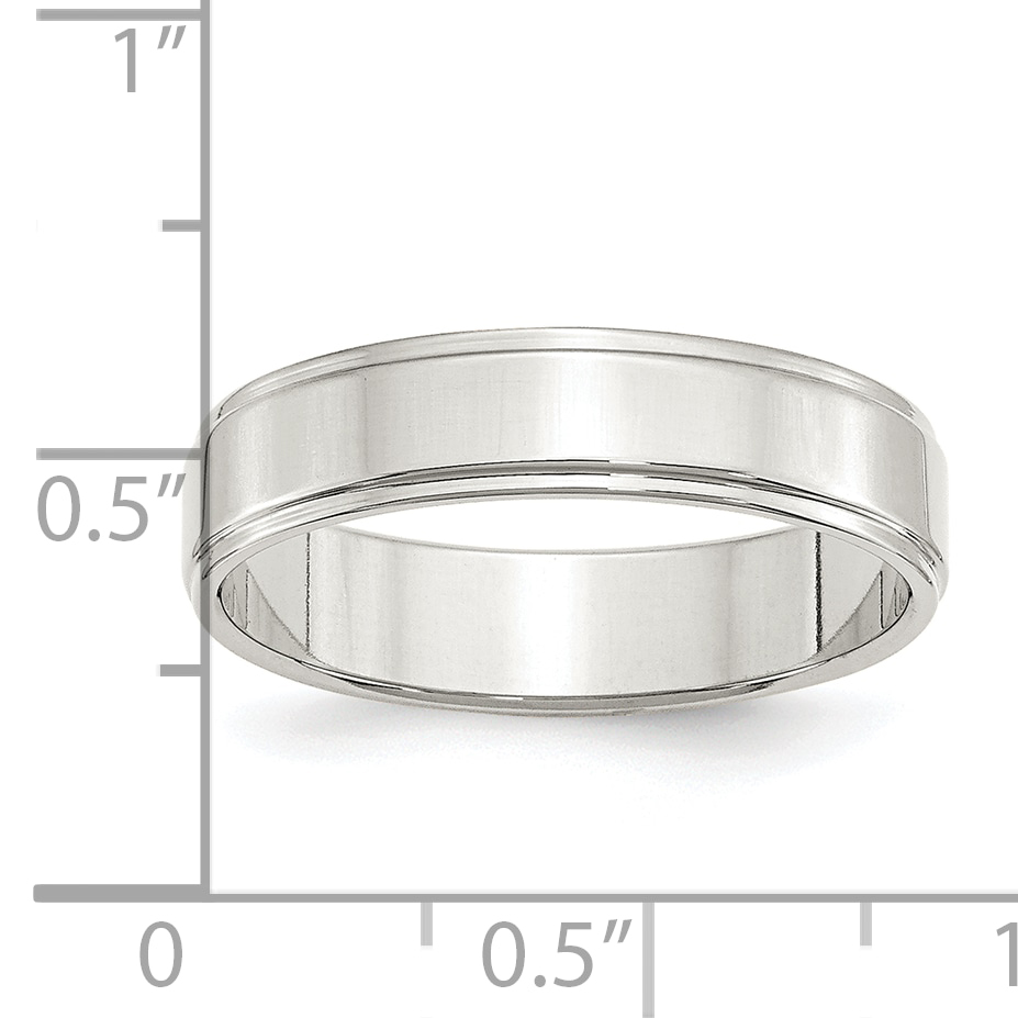 Wedding Bands Classic Bands Flat Bands w//Edge Titanium Ridged Edge 7mm Polished Band Size 12.5