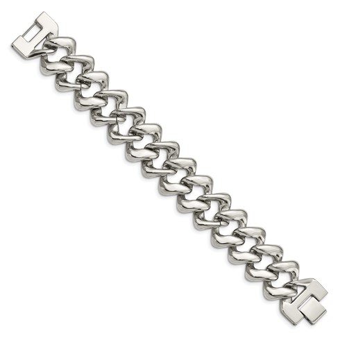 Chisel Stainless Steel Polished 8.5 inch Bracelet | Chisel Jewelry ...