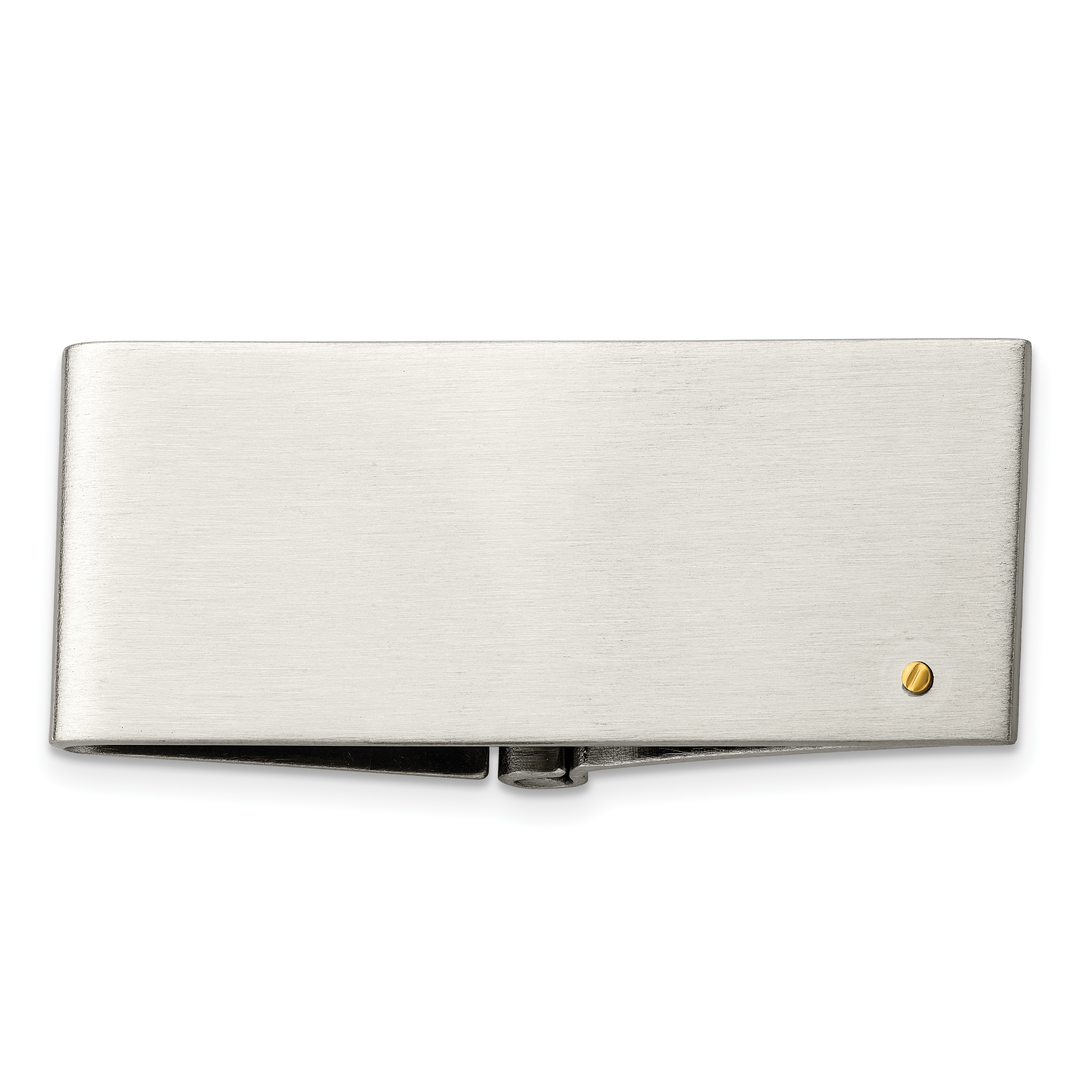ICE CARATS Stainless Steel Brushed Money Clip Man Fashion Jewelry Gift for Dad Mens for Him