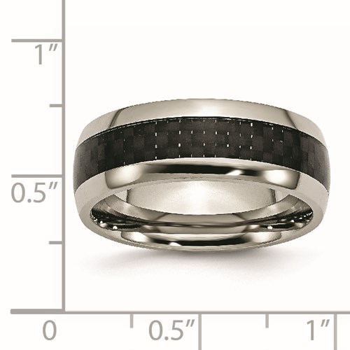 Chisel Titanium Carbon Fiber 8mm Polished Band | Chisel Jewelry ...